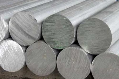 Stack of cut aluminium round bars